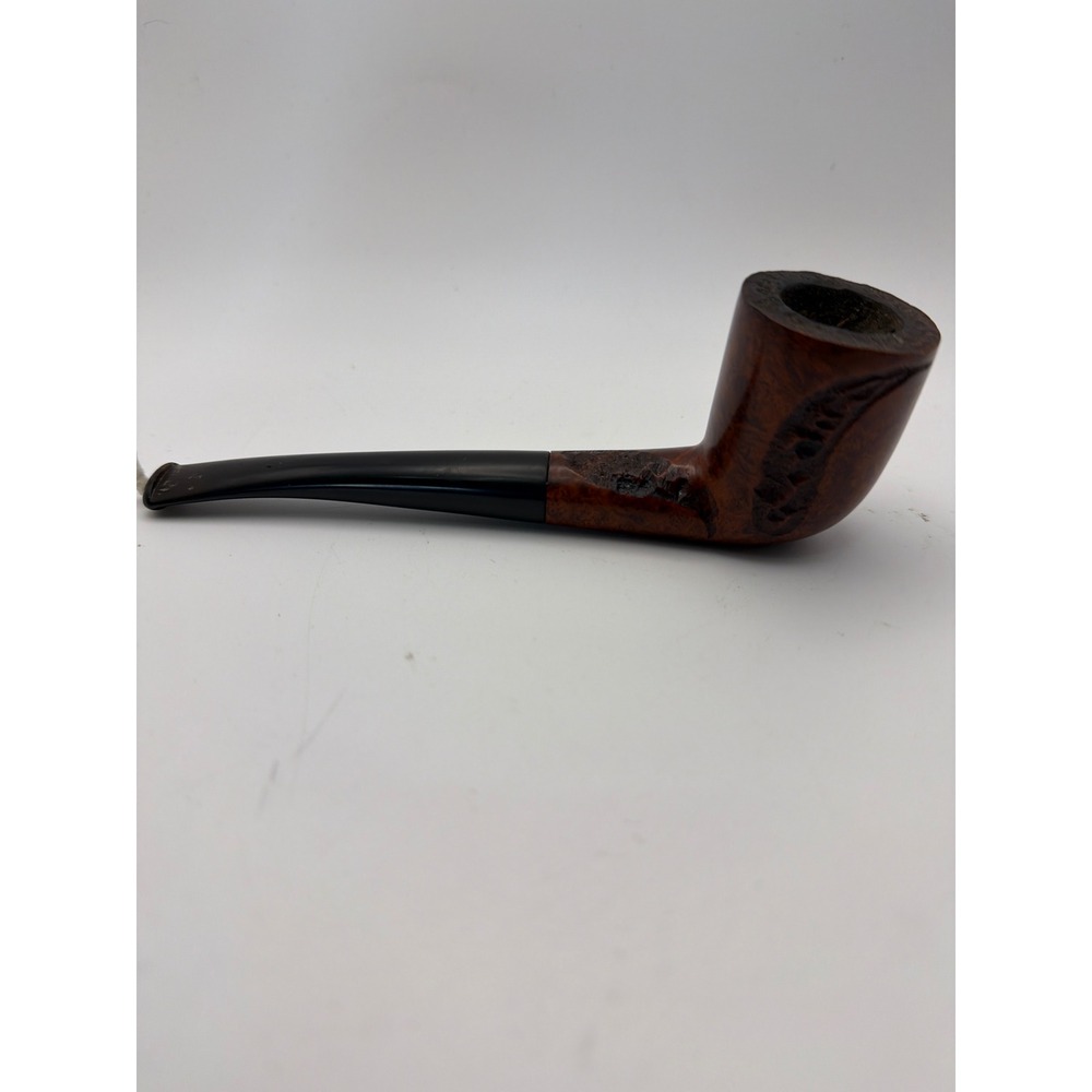 Brigham 421 Tobacco Pipe Canada Briar Wood Rusticated Billiard Smooth Rim